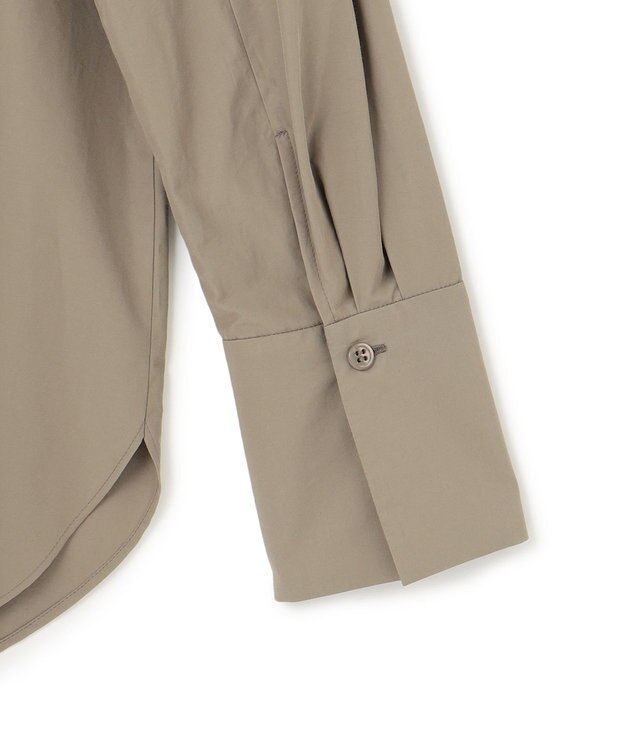 ICB 【洗える】コットンナイロンタイプライター デザインカラーブラウス フォーン系