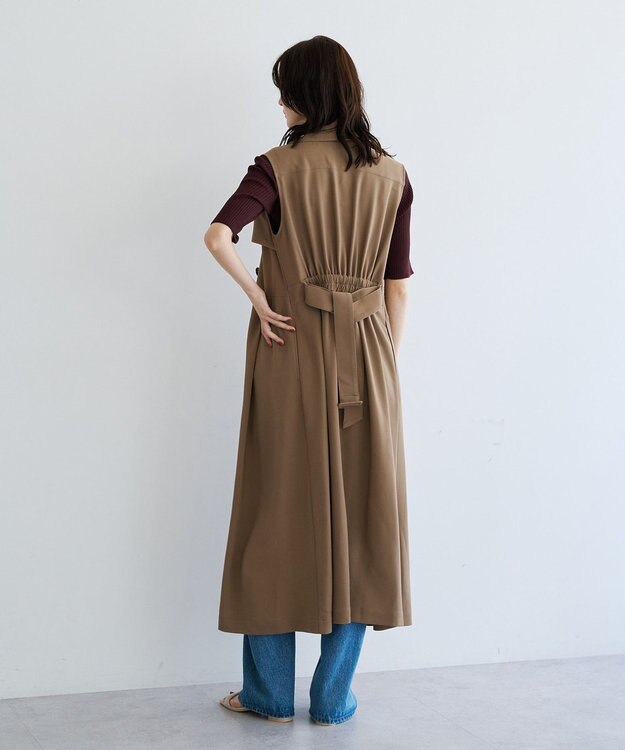 YECCA VECCA ハイネック5分袖リブニット Brown