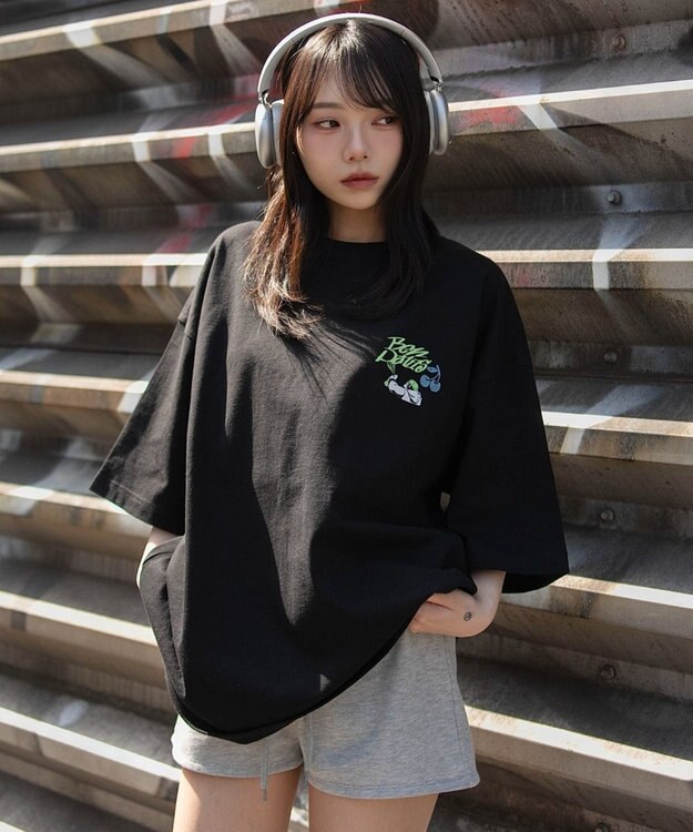 WEGO 【ユニセックス着用ITEM/SMLサイズ展開】別注BENDAVISグラフィックT（SS） ブラック