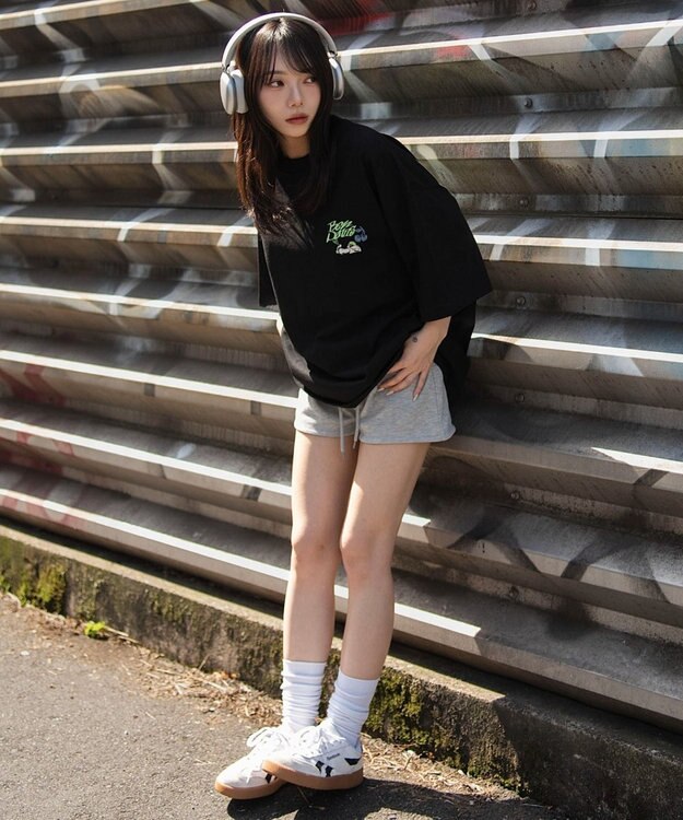 WEGO 【ユニセックス着用ITEM/SMLサイズ展開】別注BENDAVISグラフィックT（SS） ブラック