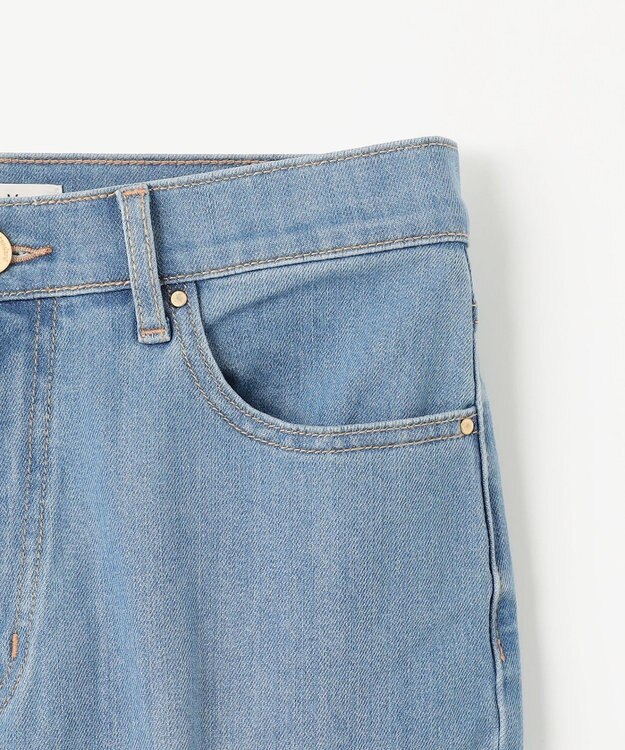 ANY 【洗濯機可/ストレッチ】デニムフレアパンツ ライトインディゴ