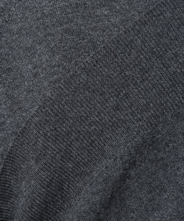 23区 【R(アール)】ウールカシミヤ Vネックカーディガン チャコールグレー系