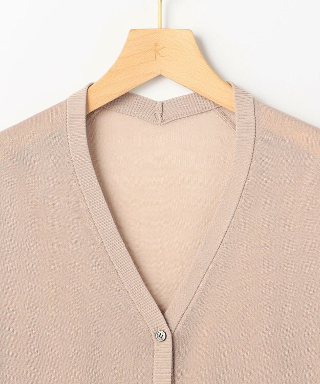 組曲 S 【先行予約】シアーニットVネック カーディガン ベージュ系