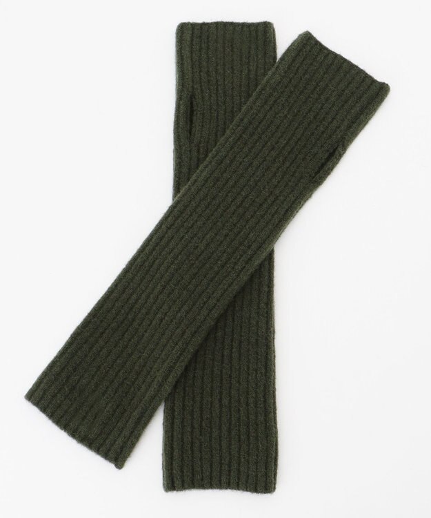 UNFILO ふわもちニット アームウォーマー カーキ