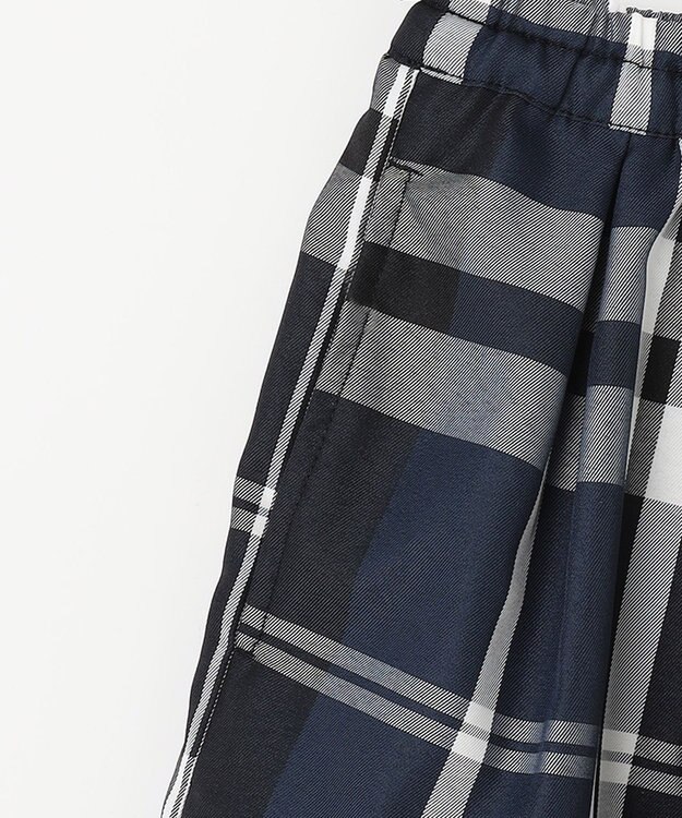 ANY KIDS カラー チェック スカート ネイビー系チェック