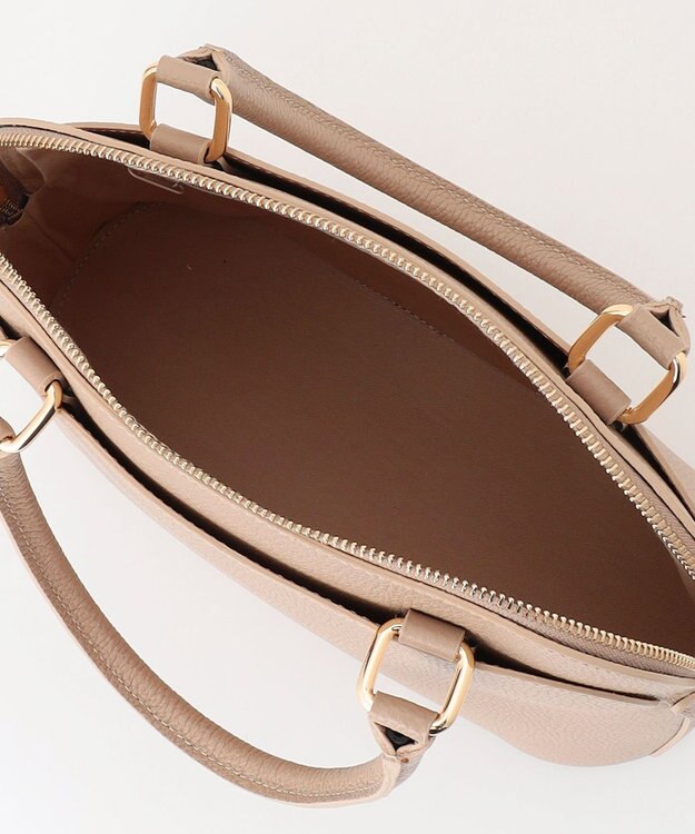 自由区 【MILOS】レザーポケット バッグ グレージュ