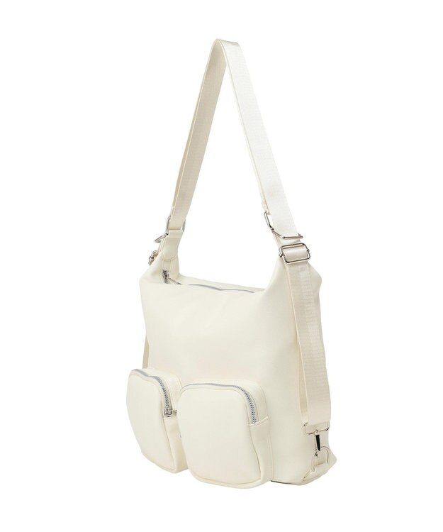 earth music&ecology Wポケット3WAYショルダーバッグ Ivory