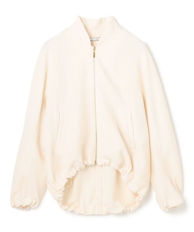 BEIGE， 【洗える】POMONA / ゴールドジップライトブルゾン Ecru