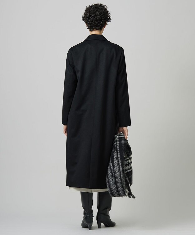 ICB ピュアカシミヤ チェスターコート ブラック系