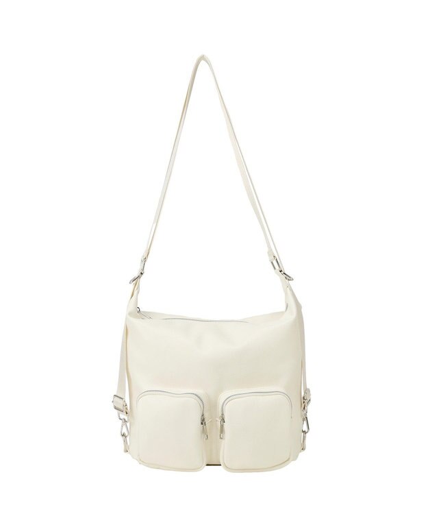 earth music&ecology Wポケット3WAYショルダーバッグ Ivory
