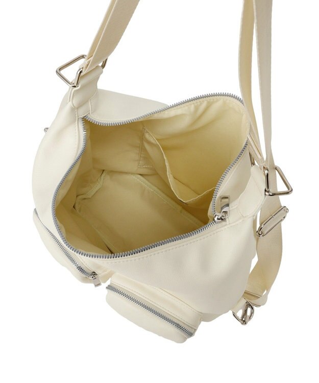 earth music&ecology Wポケット3WAYショルダーバッグ Ivory