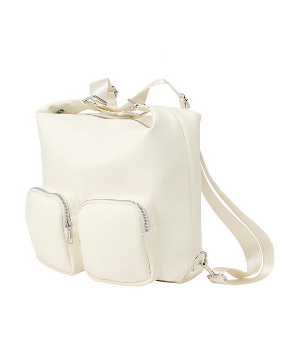 earth music&ecology Wポケット3WAYショルダーバッグ Ivory