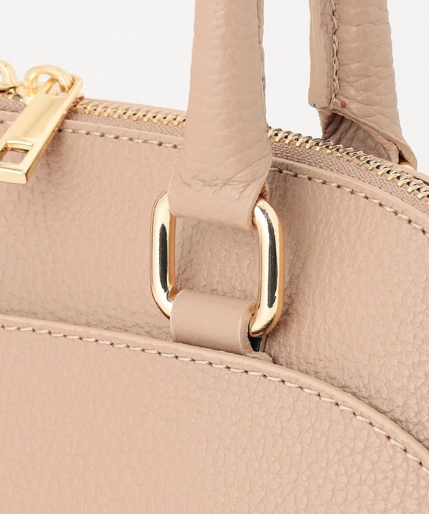 自由区 【MILOS】レザーポケット バッグ グレージュ