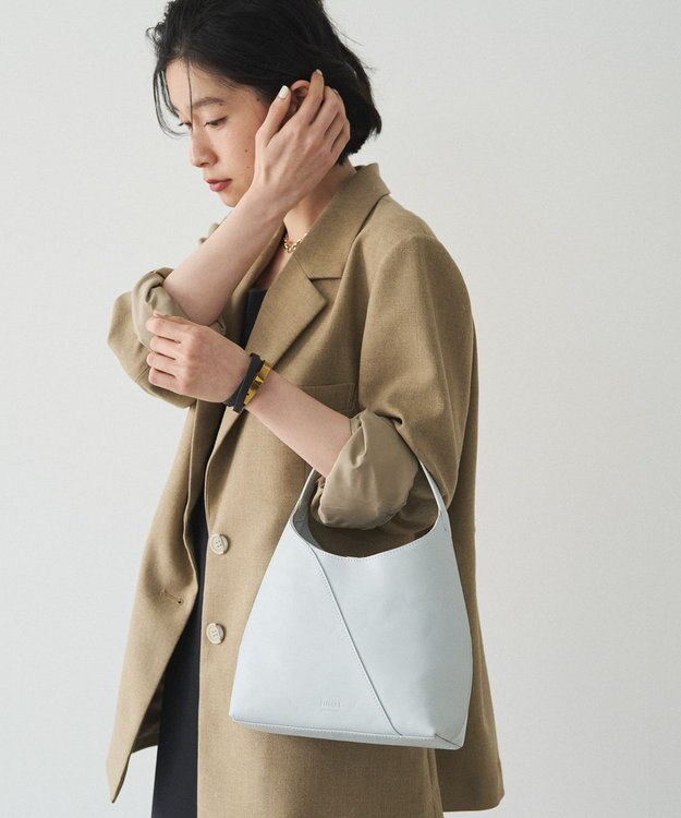 russet スムースレザー2WAYミニトートバッグ(CE-1676) L.Blue