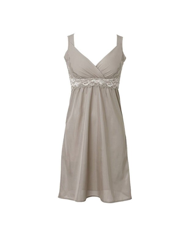 BRADELIS New York 【BRADELIS NewYork peace】綿混キャッチャーカップレースブラスリップ ボディラインをカバーする補整スリップ グレージュ