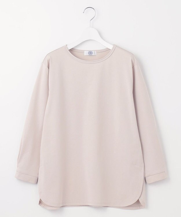 J.PRESS LADIES L 【吸水速乾】ベーシックジャージー カットソー ライトグレー系