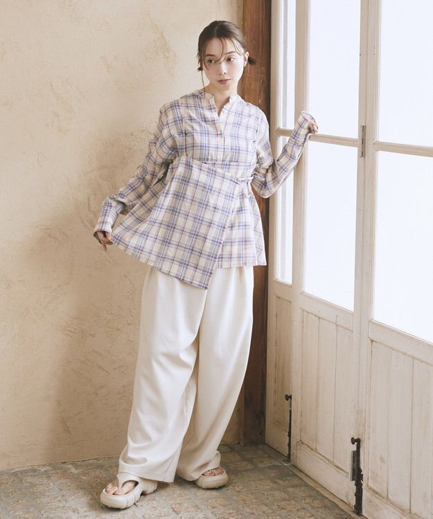 earth music&ecology ラップパンツ Ivory