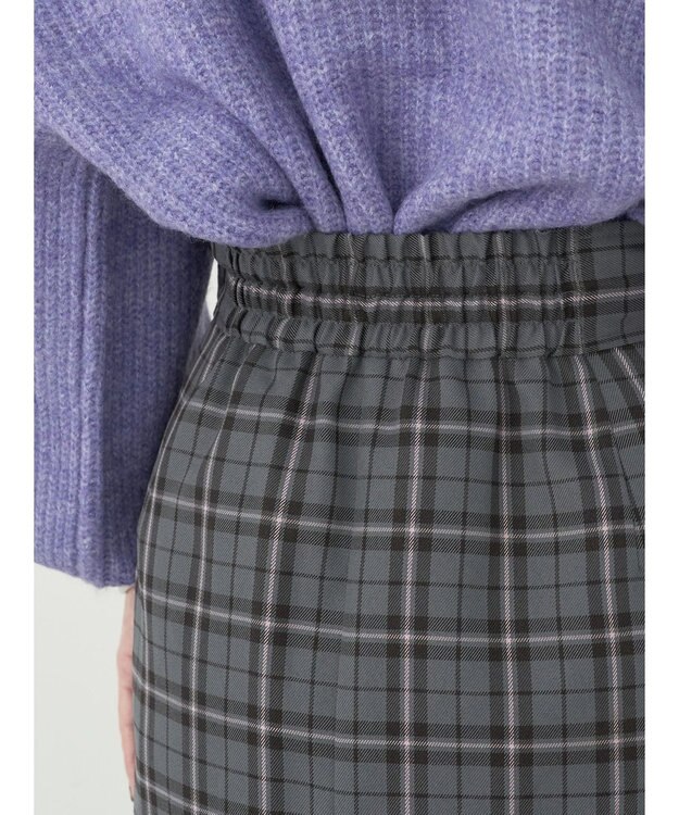 earth music&ecology チェックナロースカート Check Gray