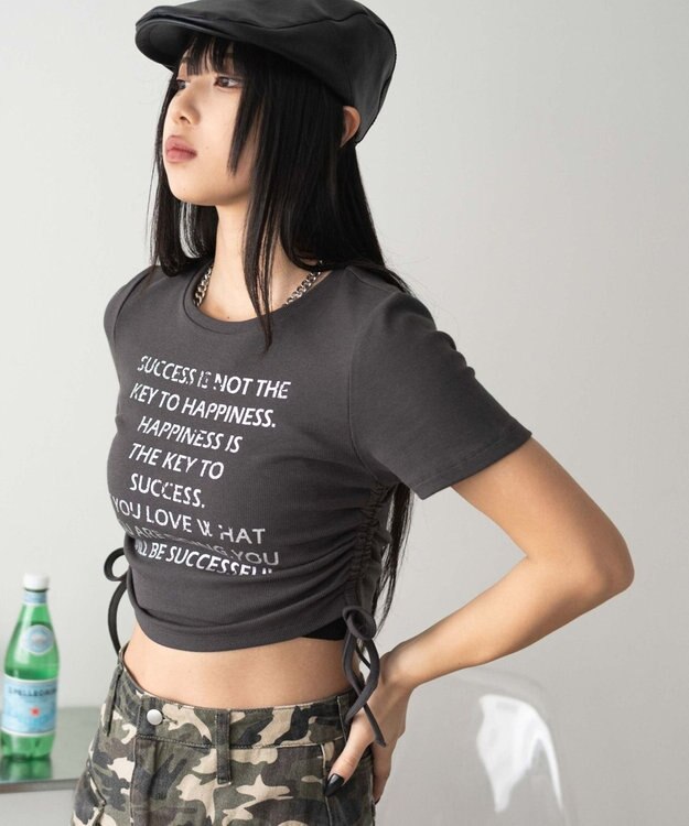 WEGO グラフィックサイドドロストリブちびT スミクロ