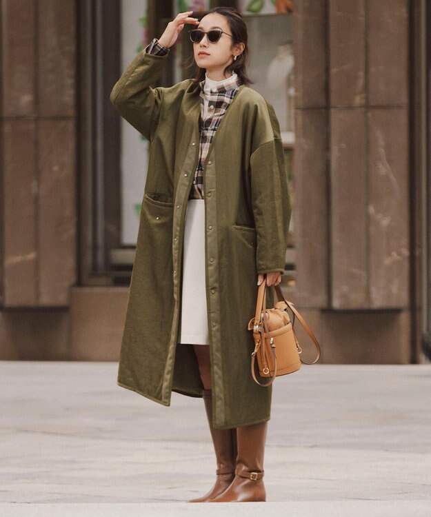 23区 L 【CLASSY.12月号掲載】】ポリエステルウールカルゼ ショート丈 スカート アイボリー系