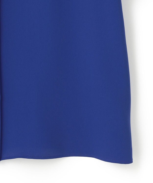 ICB L 【UVカット・接触冷感・防シワ・洗える】エステルダブルクロス ハンカチーフスリーブブラウス ロイヤルブルー系