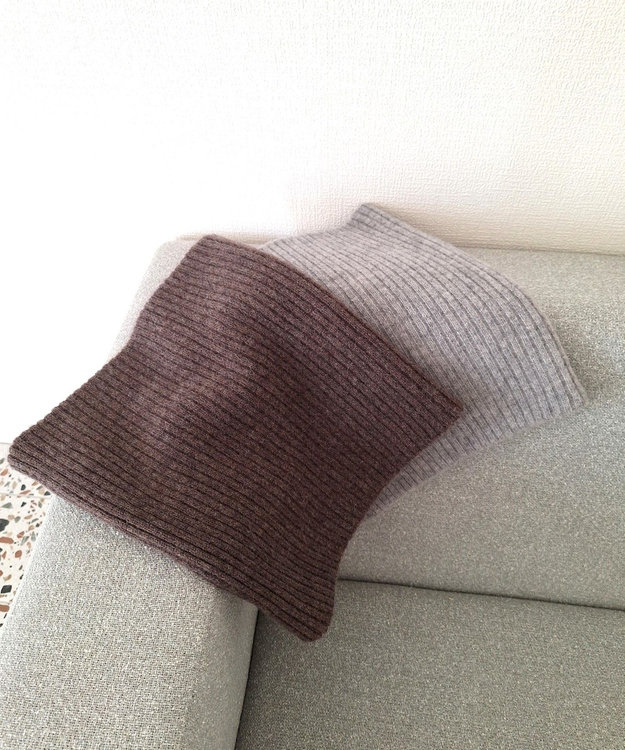 TOQUE 〈大草直子さんアドバイザー〉ベビーアルパカ×ウール縮絨ニットネックウォーマー ブラウン