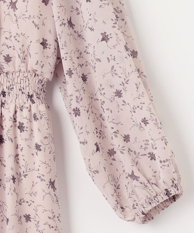 ANY SIS 【洗える】フラワーブルームパフスーブ ワンピース アイボリー系