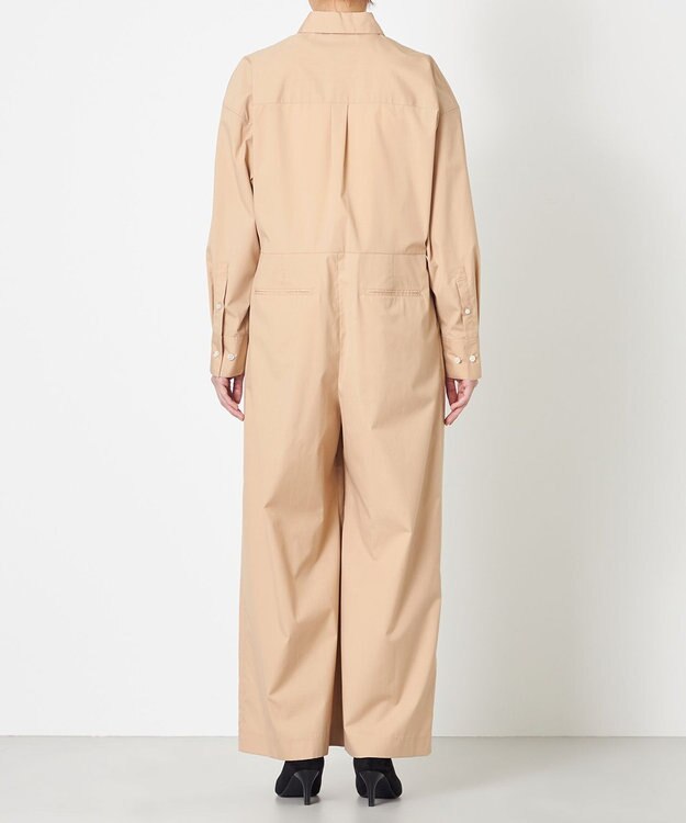 NAVE 【ReNAVE・セットアップ可/洗える/接触冷感/UVケア】コットンポリブロード オールインワン ベージュ系