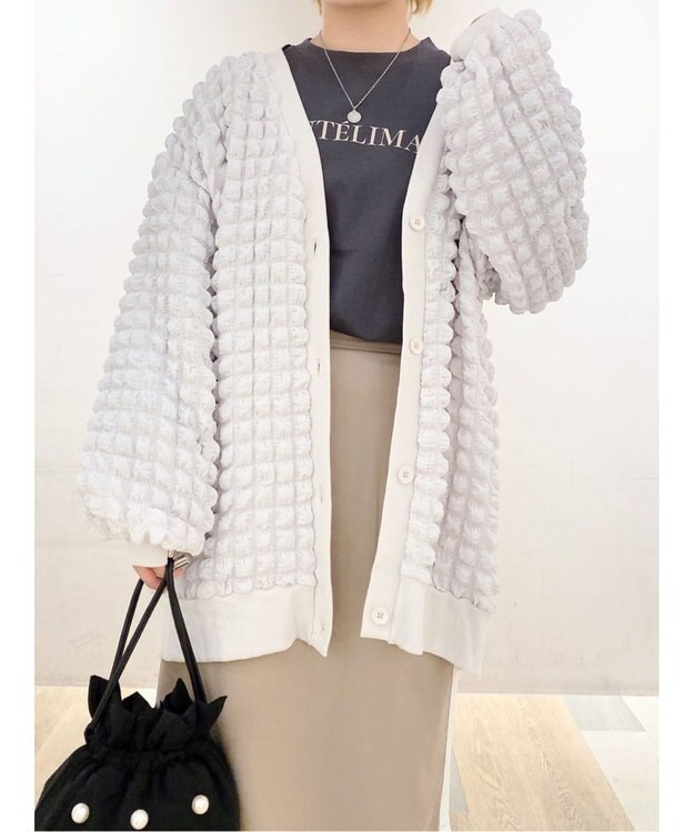 Green Parks ・ＲＡＹ　ＣＡＳＳＩＮ　ポップコーンカーディガン Light Gray