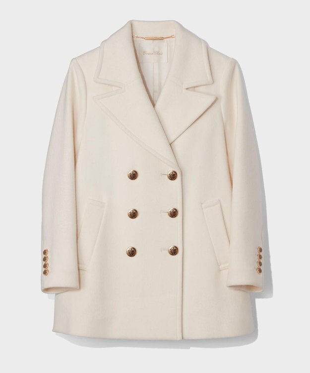 GRACE CONTINENTAL サイドスリットPコート ホワイト