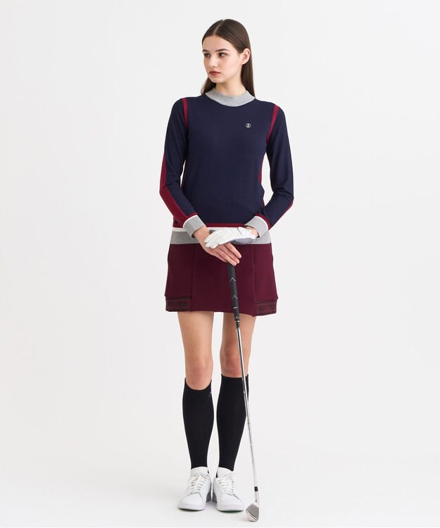 23区GOLF 【WOMEN】カラーブロックセーター ネイビー系