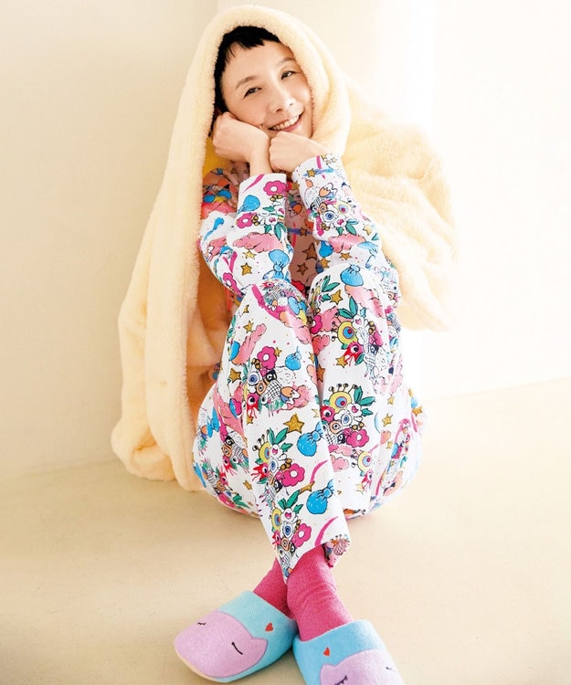 tsumori chisato SLEEP ツモリチサト パジャマ 綿100%(本体) あったか 長袖 長ズボン レディース UDW406 /ワコール アイボリー
