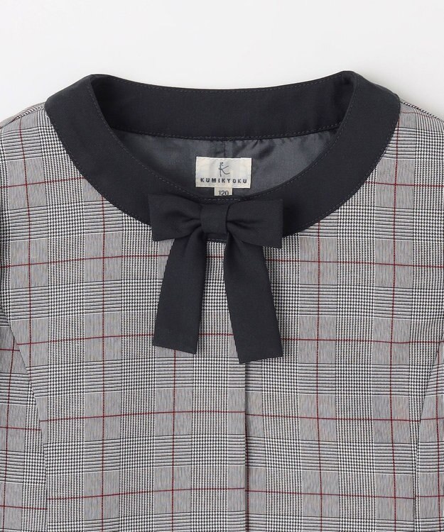 組曲 KIDS 【110-140㎝】グレンチェックジャケット＆プリーツワンピース セット ネイビー×チェック系