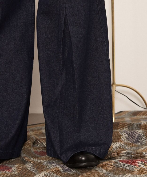 WEGO センタータックバギーフレアデニム デニムインディゴ