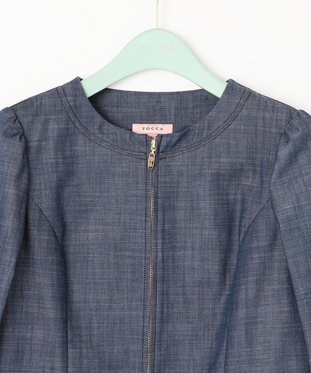 TOCCA 【消臭＆洗える！】SQUERE DENIM JACKET デニムジャケット ネイビー系1