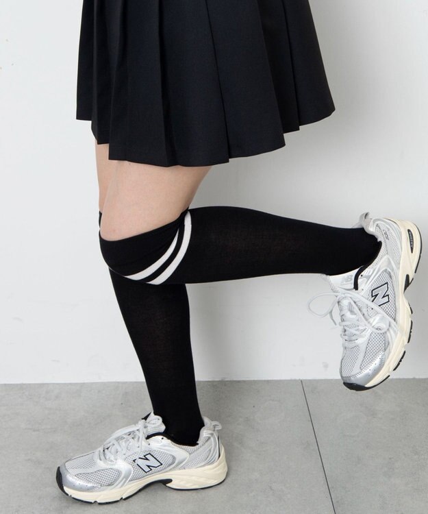 WEGO 2ラインハイソックス ブラック