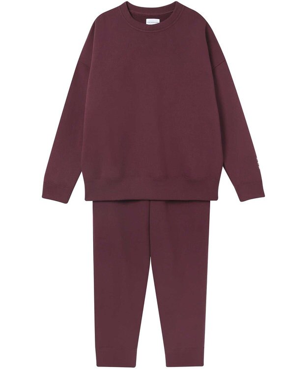 une nana cool 【綿100%】あくびのお嬢さんの裏毛プルオーバー ワイン