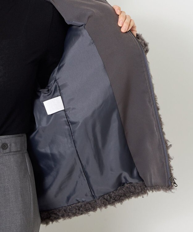 NAVE 【ReNAVE】プードルボア ジャケット チャコール系