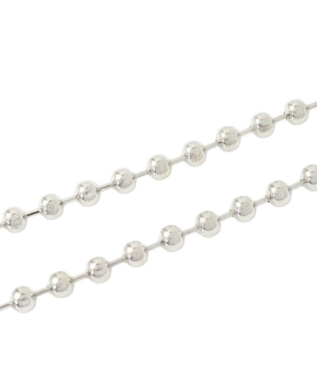 Green Parks ・ＨＡＬＦ　ＴＩＭＥ　ボールチェーンリボンネックレス Silver