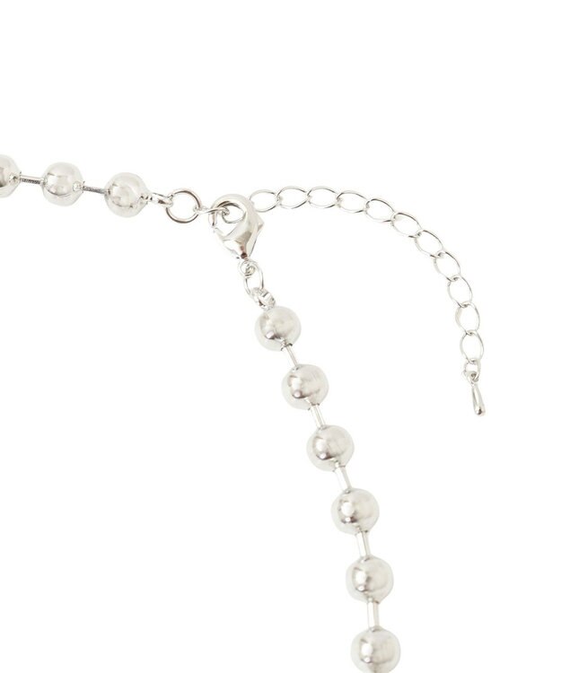 Green Parks ・ＨＡＬＦ　ＴＩＭＥ　ボールチェーンリボンネックレス Silver