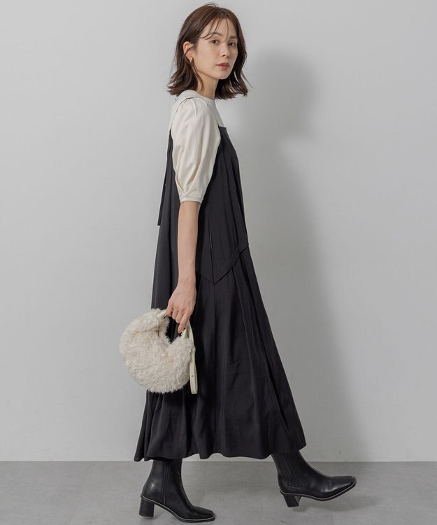 組曲 【WEB限定】バウンディングシャーティングキャミ ワンピース ブラック系