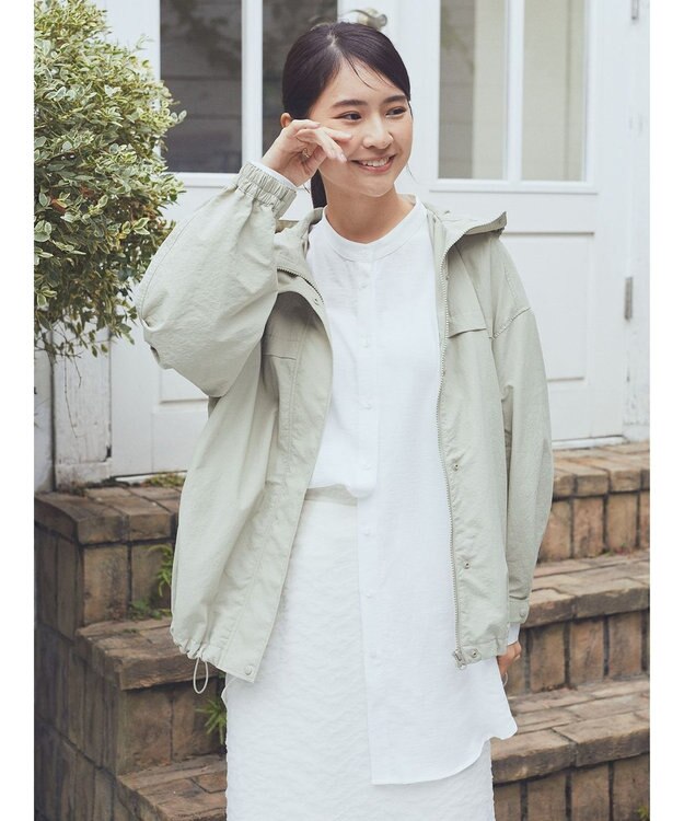 earth music&ecology テックパーカー Light Khaki