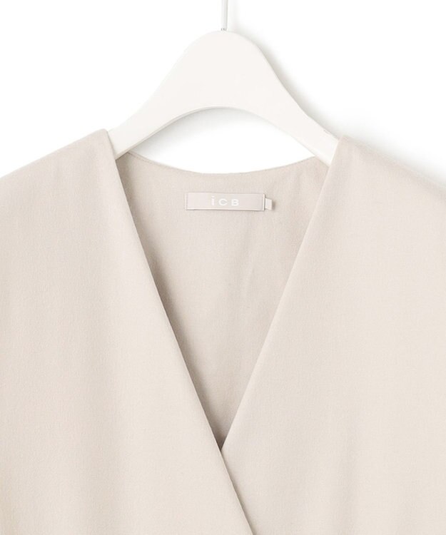 ICB 【洗える】 ウールミルドサキソニー 2WAYワンピース トープ系