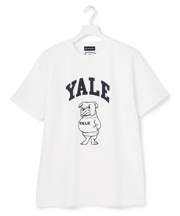 J.PRESS YORK STREET 【UNISEX】YALEアーチロゴTシャツ ホワイト系