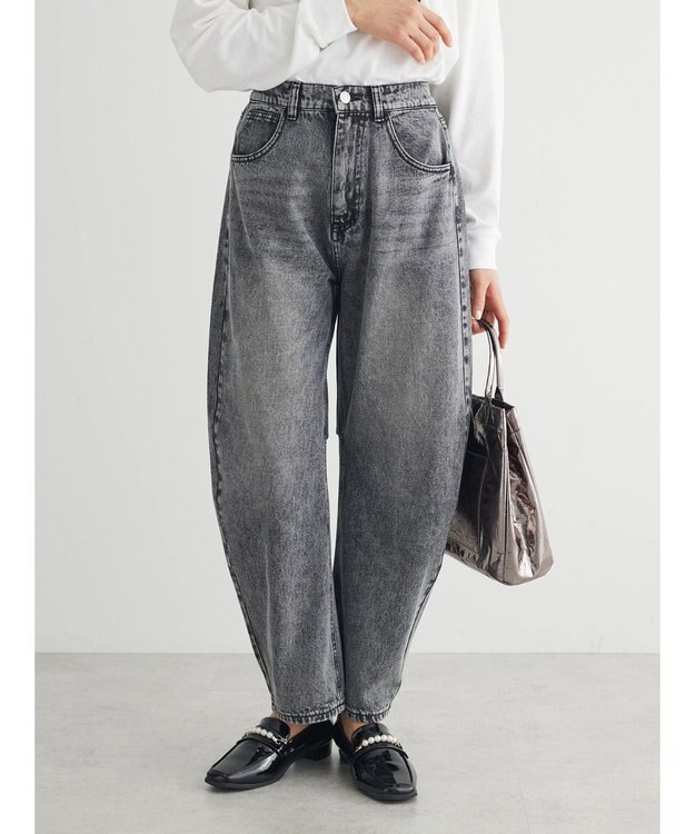 Green Parks ・ＥＬＥＮＣＡＲＥ　ＤＵＥ　デニムカーブパンツ Gray Mixture