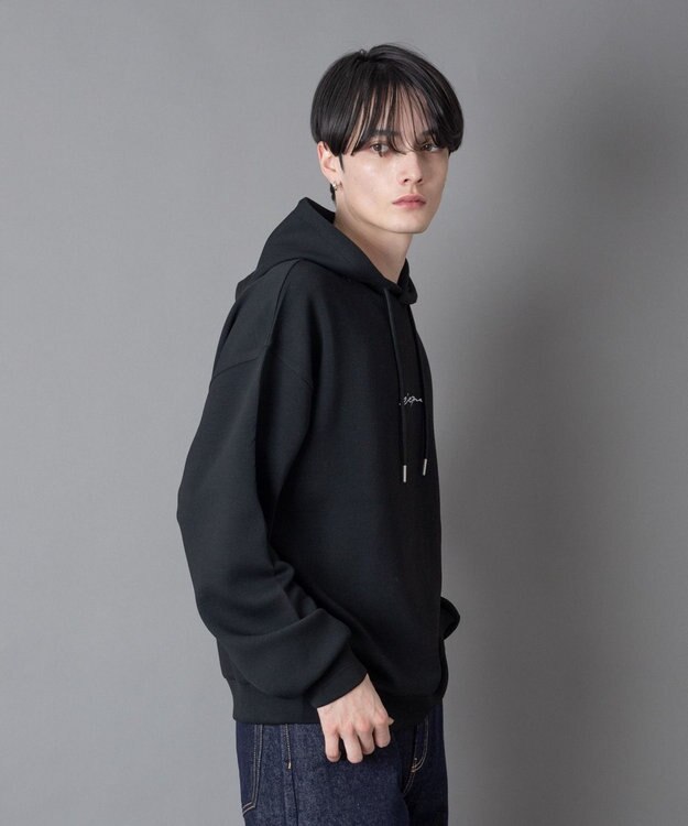 WEGO 【ユニセックス着用ITEM】ワンポイントプルパーカー ブラック