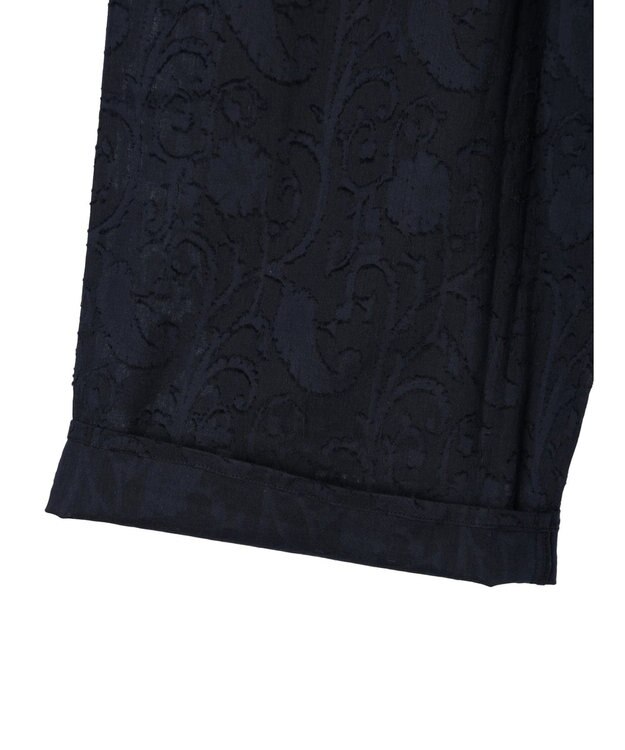 Green Parks インド綿　ジャガードイージーパンツ Navy