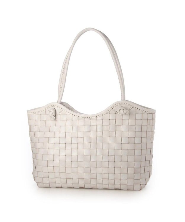 UNBILLION ピークスピーク PEAKS PEAK / 牛革レザーメッシュトートL アイボリー