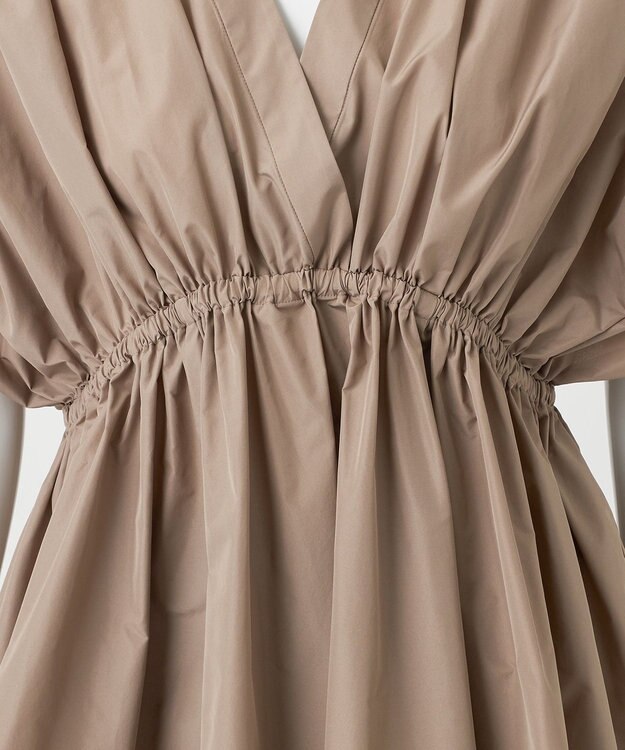 23区 S 【R(アール)】シルクタフタ ギャザーブラウス モカ系