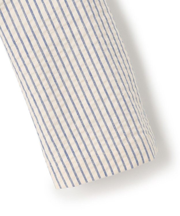 23区 S 【洗える】サッカーストライプ ジャケット アイボリー×ブルーストライプ